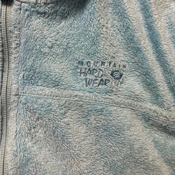 MOUNTAIN HARDWEAR Fleece Jacket Women's Full Zip Blue Size Medium Coat Light - Picture 4 of 7